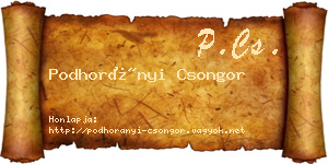 Podhorányi Csongor névjegykártya